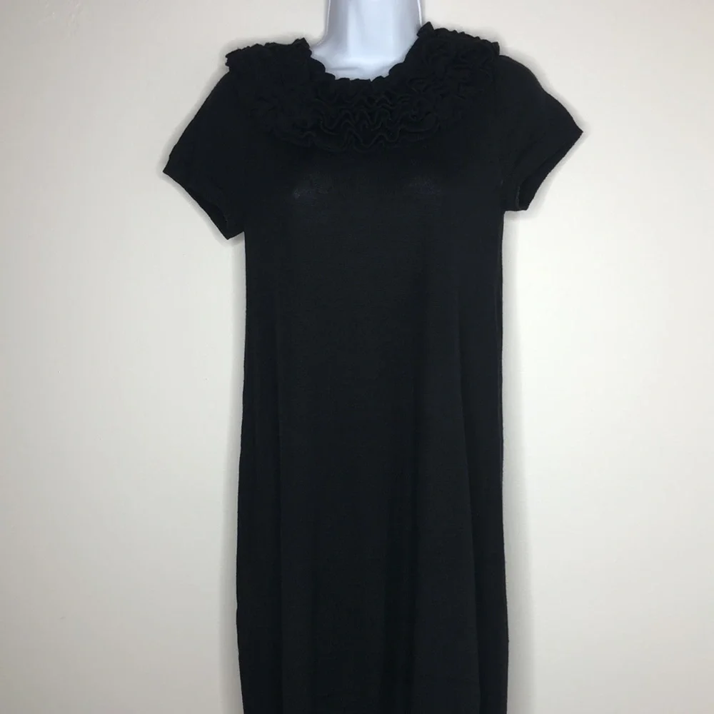Susana Monaco Womens Black Extra Fine Merino Wool Sweater Dress - Picture 4 of 12